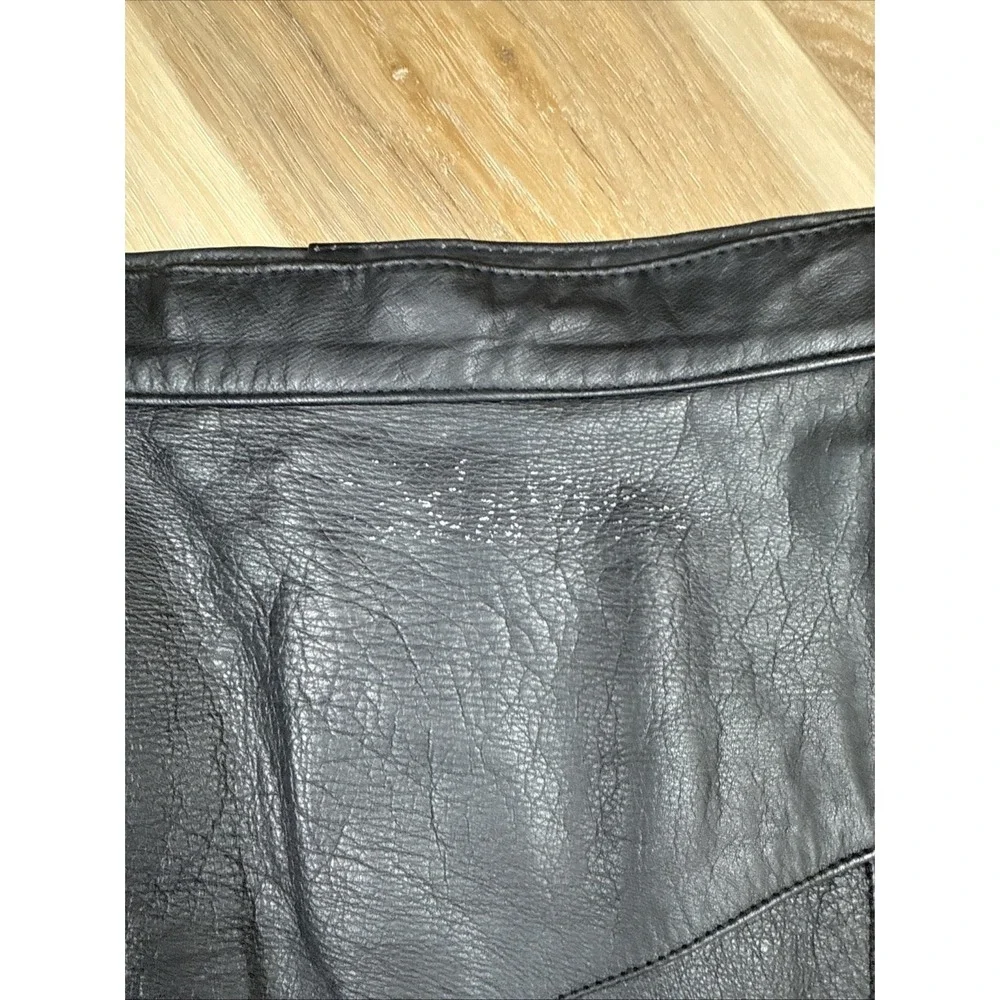 Vintage Women's‎ Black Leather Pencil Skirt - Picture 5 of 5